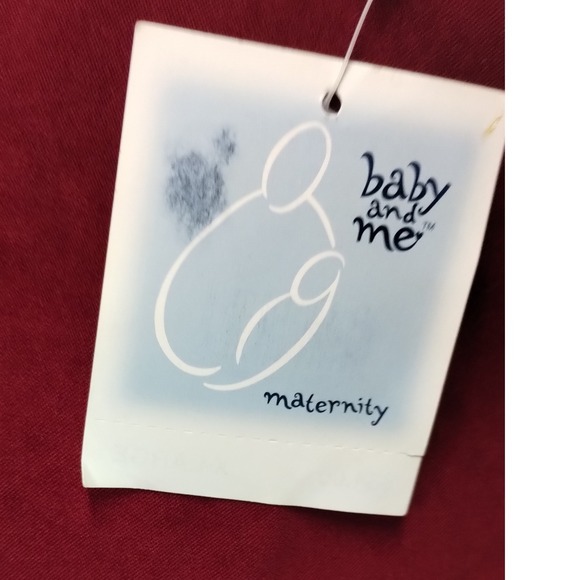 Baby and Me Burgundy Button Down Shirt Blouse Women's XL NWT with double pockets - Picture 4 of 12